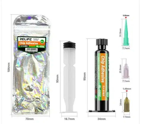 RELIFE RL-035E Chip Repair Adhesive with Push Rod Needle.