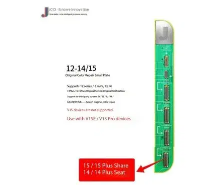 JCID TRUETONE REPAIR MODULE IPHONE 12-15 FOR V1S PRO.