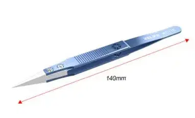 RELIFE RT-11E Precision Titanium Ceramic Straight Tweezers.