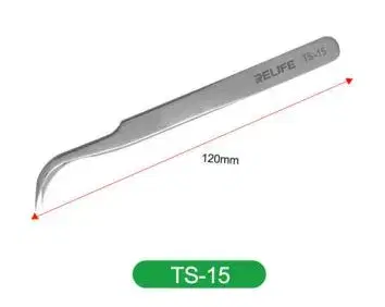 RELIFE TS-15 Precision bent Tweezers.