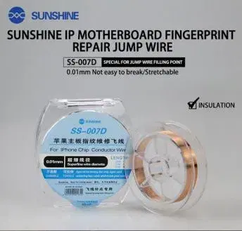 SUNSHINE SS-007D iphone PCB fingerprint repair jump wire/0.01MM.