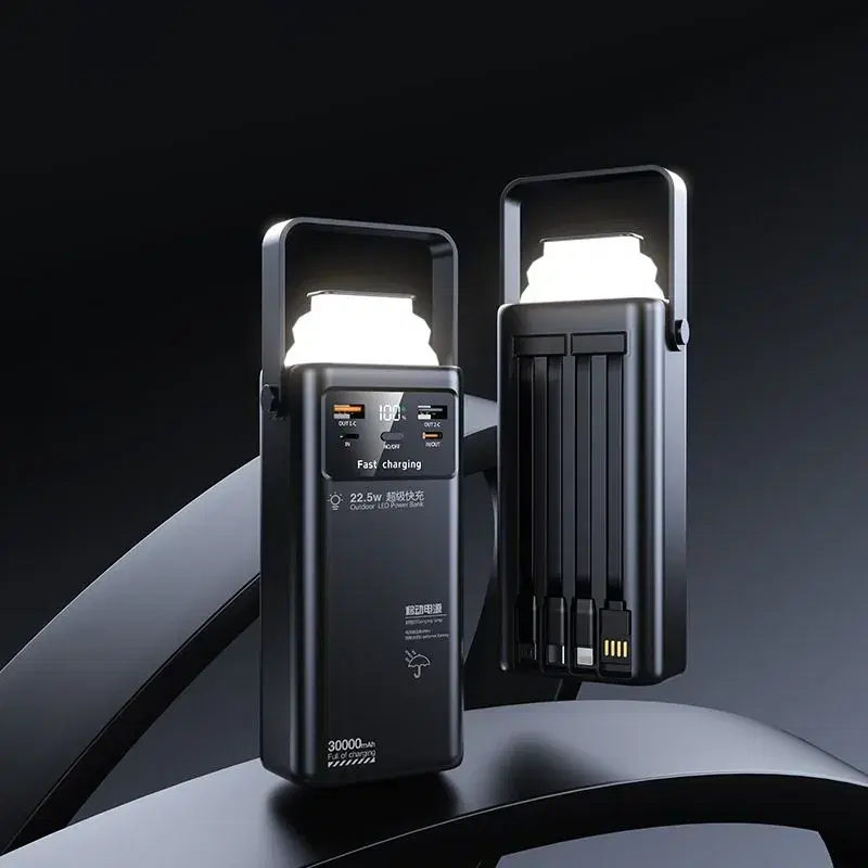 Techfit -P33 22.5W|| 30000mAh Fast Charging Powerbank with LED light.
