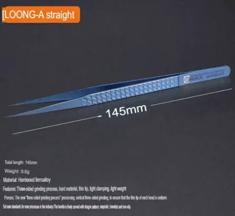 AMAOE LOONG-A straight tweezer with Three-sided grinding process.