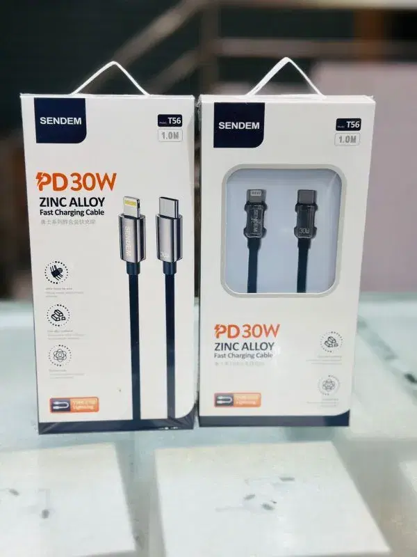 Sendem T56 PD 30W Zinc Alloy Fast Charging Cable 1.0M