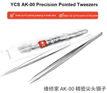 YCS AK-00 High Precision Hand-Polished Ultra-Pointed Tweezers.