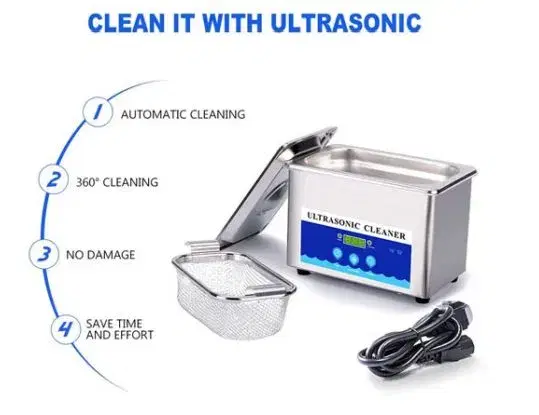0.7L Ultrasonic Cleaner Machine 110V/120V Digital Ultrasonic Cleaning Machine For Jewelry Watch Glasses Hardware.