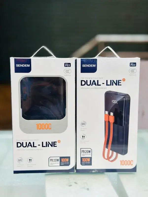 Sendem P03 Dual Line 10000mAh powerbank PD20W / 100W Fast Charging