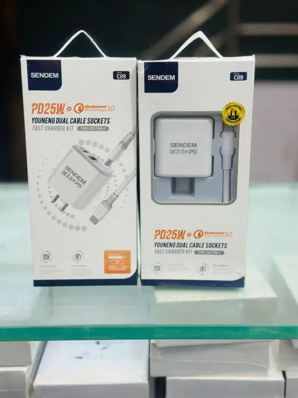 Sendem C89 PD25W + Quick Charging Type-C to Type-C Charger