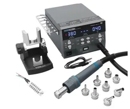 SUGON 8620DX 1300W Hot Air Rework Station Microcomputer Temperature Control BGA Rework Station Curved Nozzle Welding Repair.