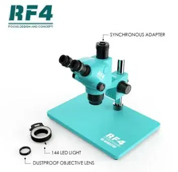 RF4 RF6565TVP Trinocular Stereo Microscope HD Camera.