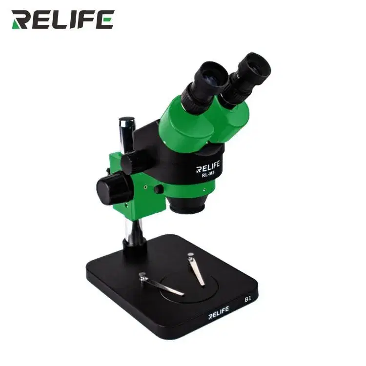 RELIFE RL-M3-B1 BINOCULAR STEREO ZOOM MICROSCOPE .