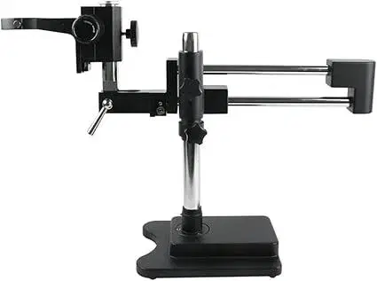 STL2 Dual Arm Boom Stand for microscope in black colour.