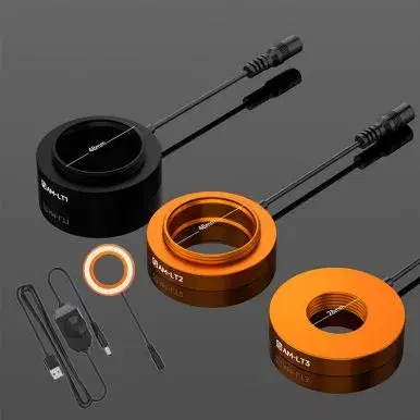 Amaoe AM-LT Series Adjustable Brightness LED Ring Light for Microscope.