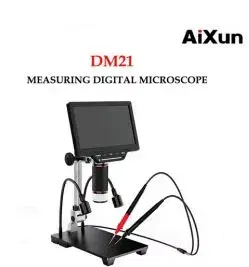 AIXUN DM21 DIGITAL MICROSCOPE AX-Video mircope-7.0||7 Inch HD Large Screen Digital Industrial Microscope for BGA Rework Soldering.