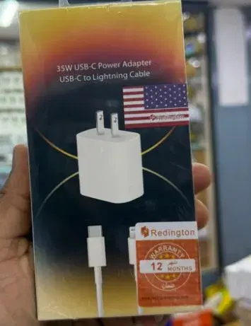Redington 35w USB-C Adapter+ USB-C to Lightning Cable|| 12 Months Warranty.