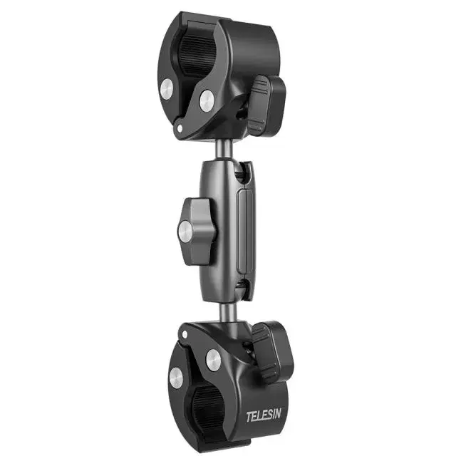 TELESIN Double-headed Crab Clamp Bike/Motor Pipe Clamp.
