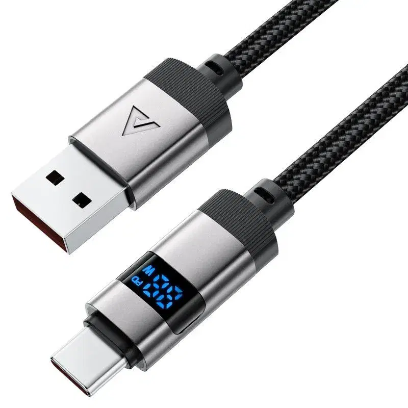 ACEFAST C15-04 USB-A to USB-C, 66W || Zinc Alloy Digital Display Braided Charging Data Cable.
