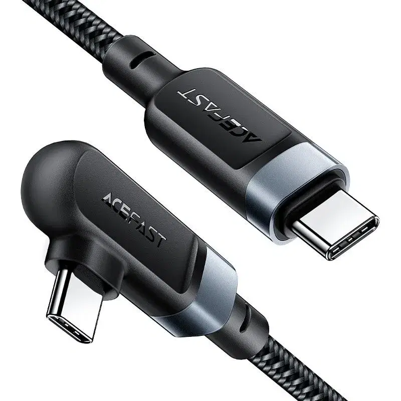 ACEFAST C5-03 USB-C to USB-C ,100W|| Right Angled Aluminum Alloy Charging Data Cable.
