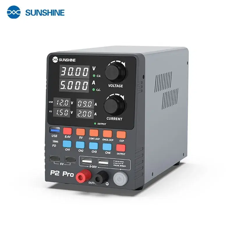 Sunshine P2 Pro 30V/5A DC Power Supply For Mobile Phone Repair Voltage/Electric Current Checking Repair Tool.