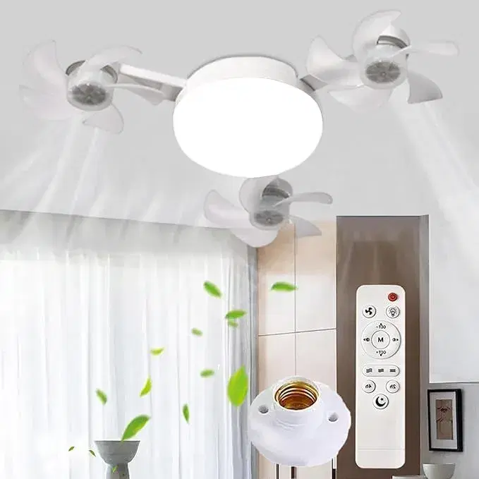Drone Fan Design in 3-Blade /4- blade Styles for Living Room With Remote Control and dimmable LED Light.
