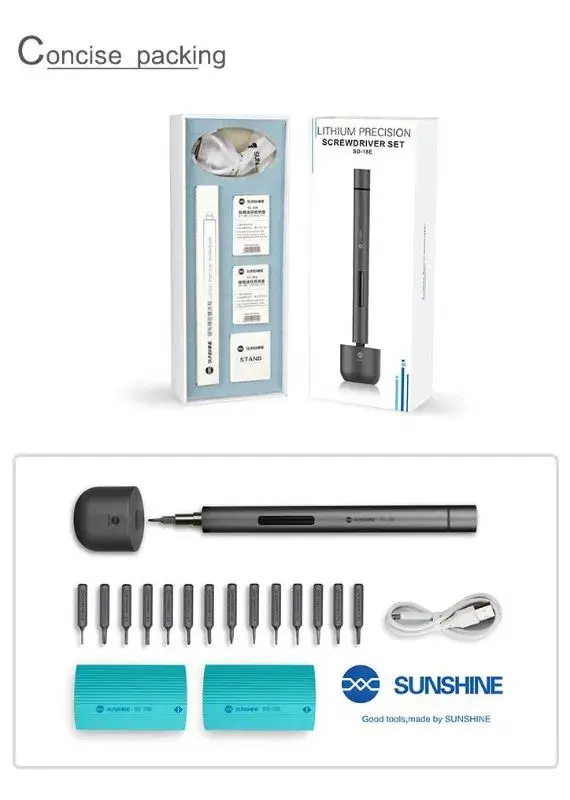 SUNSHINE SD-18E Lithium Battery Electric Screwdriver set .