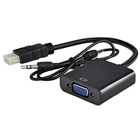 HDMI to VGA Adapter Converter Male to Female With 3.5mm Audio.