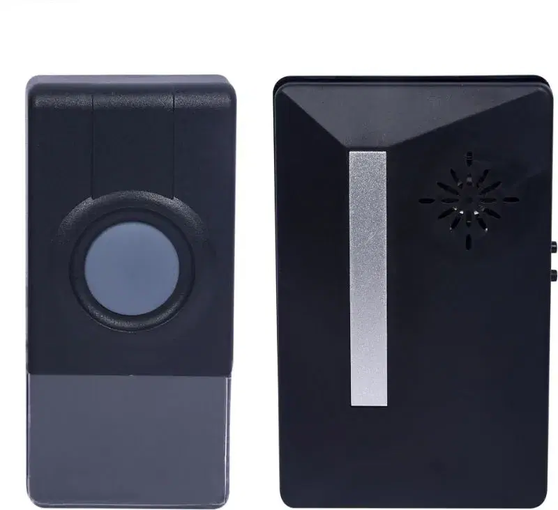 Wireless Door Bell Kits for Home and Calling Bell for Office Use, 150 Mtr Operating Range with 38 Chimes, LED Light, 4 Level Volume and 1 Receiver & 1 Push Button Transmitter