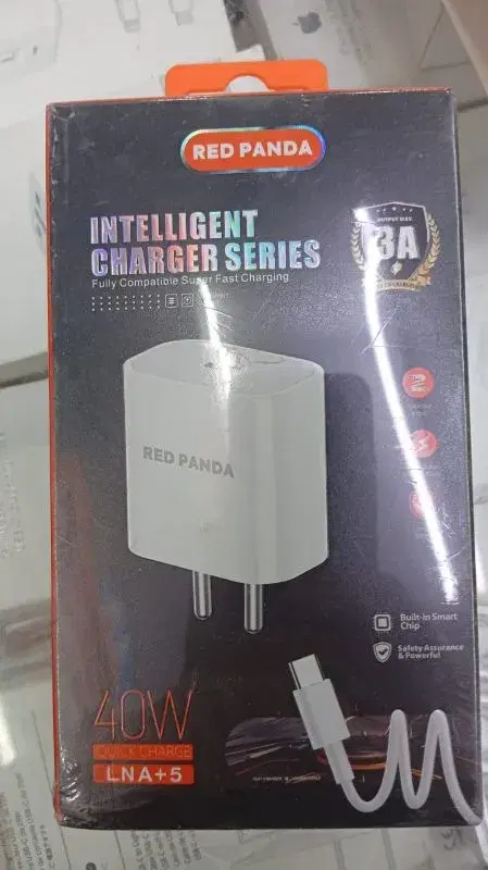 Red Panda LNA+5 40W ,3A Intelligent Charger Series With Type -C Cable.