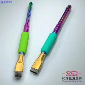 MIJING SS2 2PCS/LOT IC Pad Cleaning Tool Steel / Sideburns Brush.