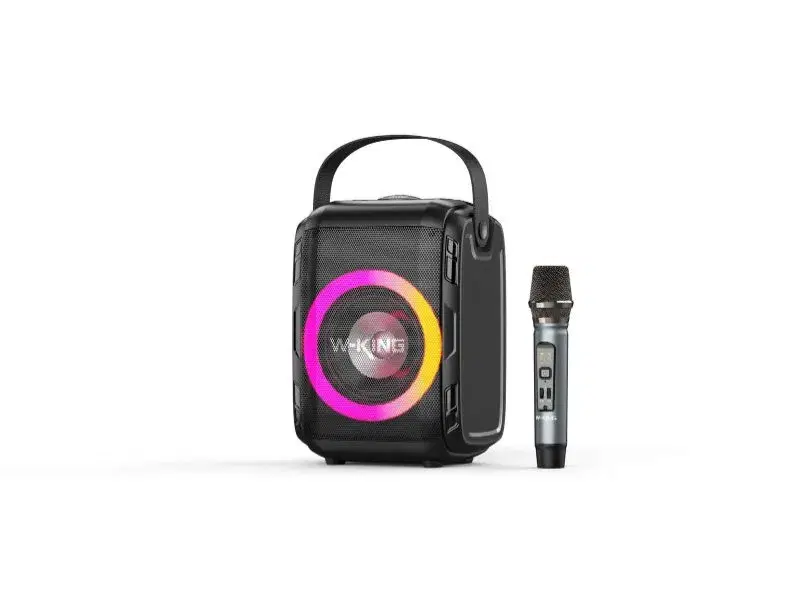 W-KING T9S 30watt TWS Stereo Portable RGB Light Colorful Subwoofer Mini Party Outdoor Bluetooth Speaker.
