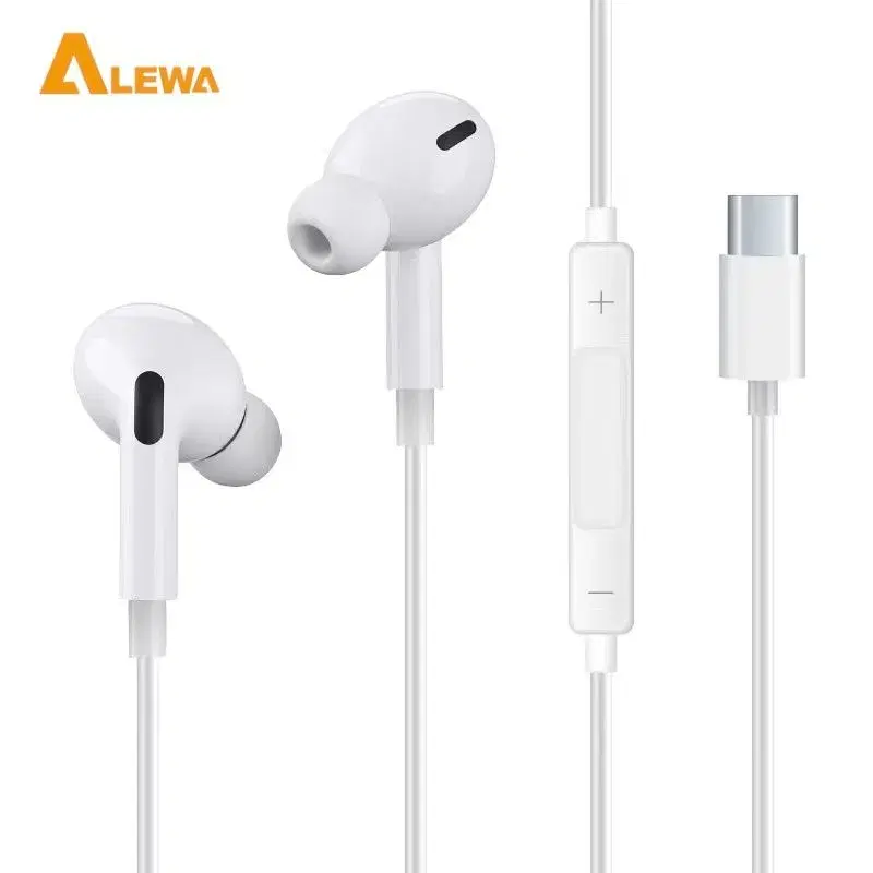 Alewa Type C Earphone for All Type C Devices | Super Bass Sound | Volume Keys | Stereo | Mic