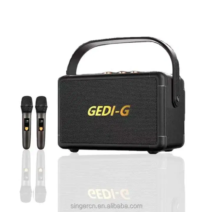 GEDI GD-X5A Retro Karaoke 20W Wireless Portable Speaker with Microphone Support AUX IN/TF/U Card/Mic /6.35mm Aux Ports
