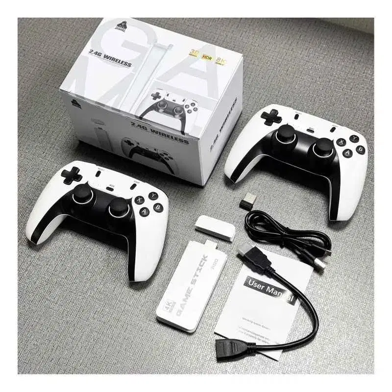 M15 PRO Game Stick 64GB 128GB 4K HD GAMES Player Wireless Gamepad HandHeld 2025 Classic TV Video Game Console.