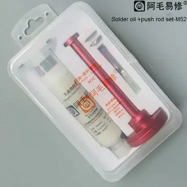 Amaoe M52 Flux Oil Solder Paste Halogen-Free with push rod.