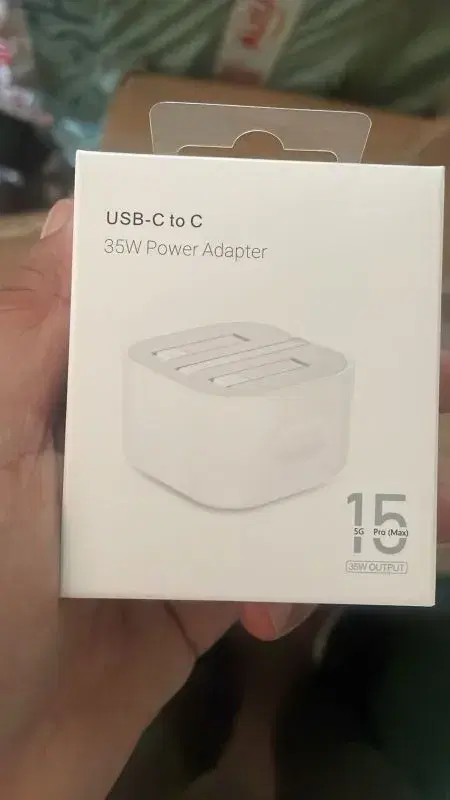USB C to C 35W Power Adapter|| 3 flat pins.
