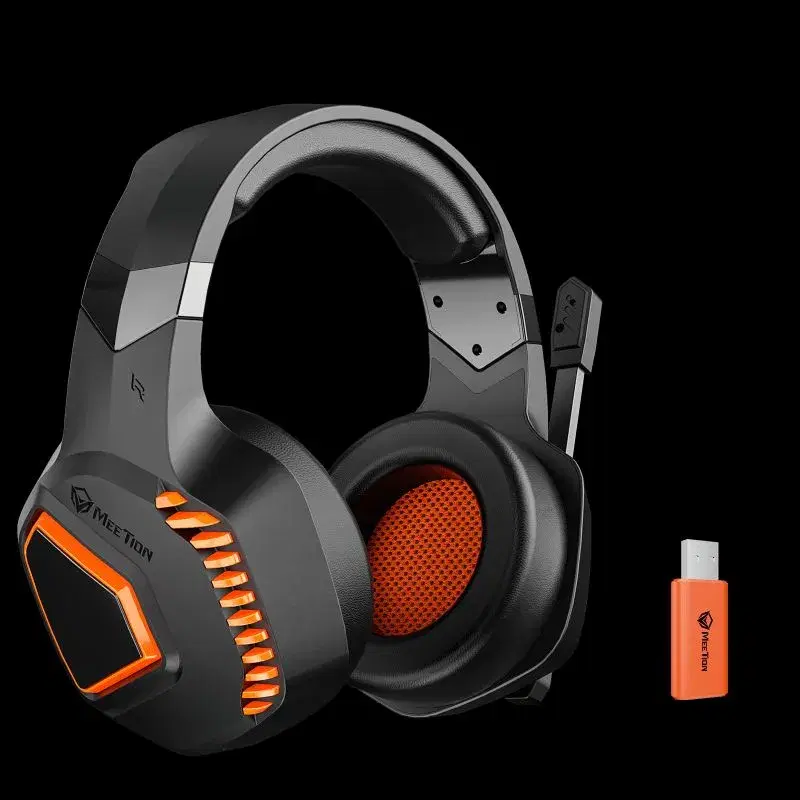 Meetion MT-BTH014 Wired 2.4G Bluetooth Gaming Headset|| Surround Sound Wireless Gaming Headset|| 1000mAh Long-Lasting Battery.