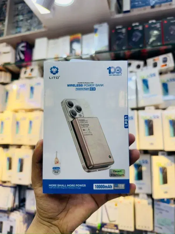 LITO LP01 10000mAh ,15W Magnetic Power Bank.