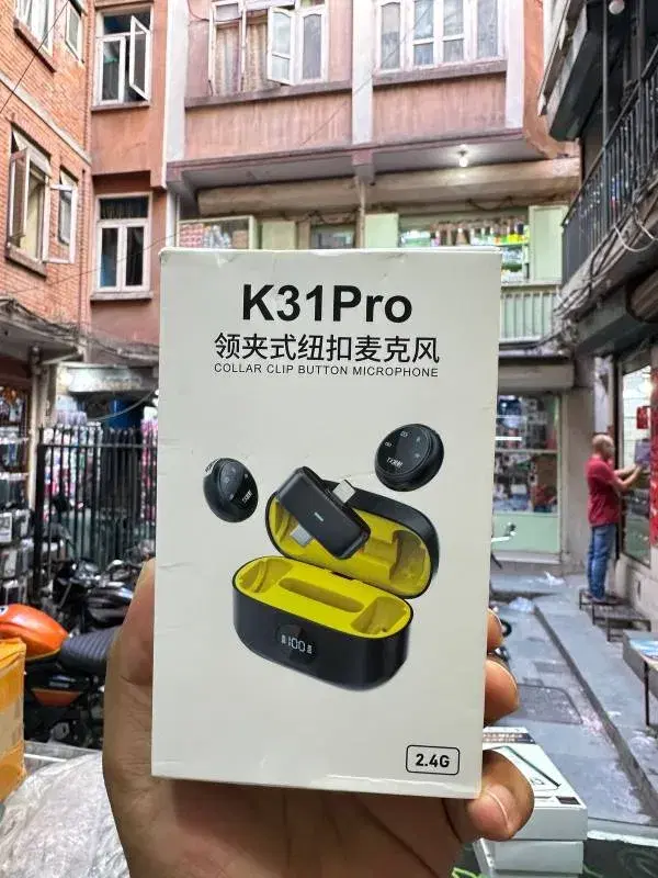 K 31 Pro Collar Clip Button Microphone.