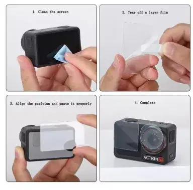 Tempered Glass Screen Protector for DJI Osmo Action 5 Pro.