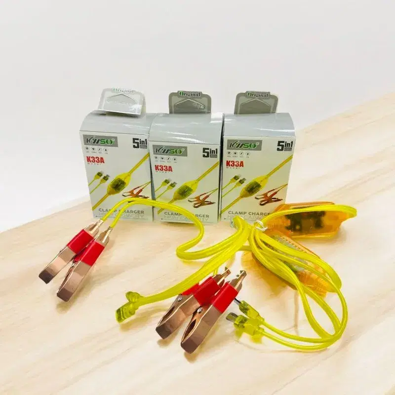 KWSO K33A DC Charger for Bike/ car || 5 in 1 Clamp charger.