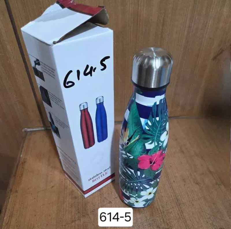 Beautiful Print With Stainless Steel Bottle.
