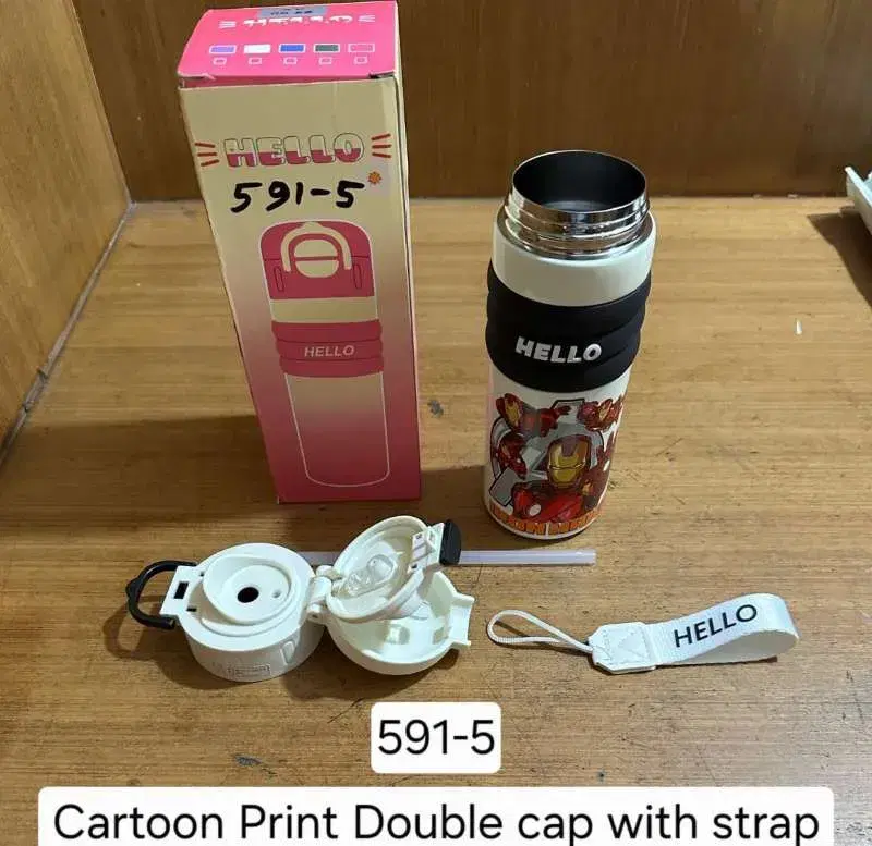 Cartoon Print With Double cap With Strap.