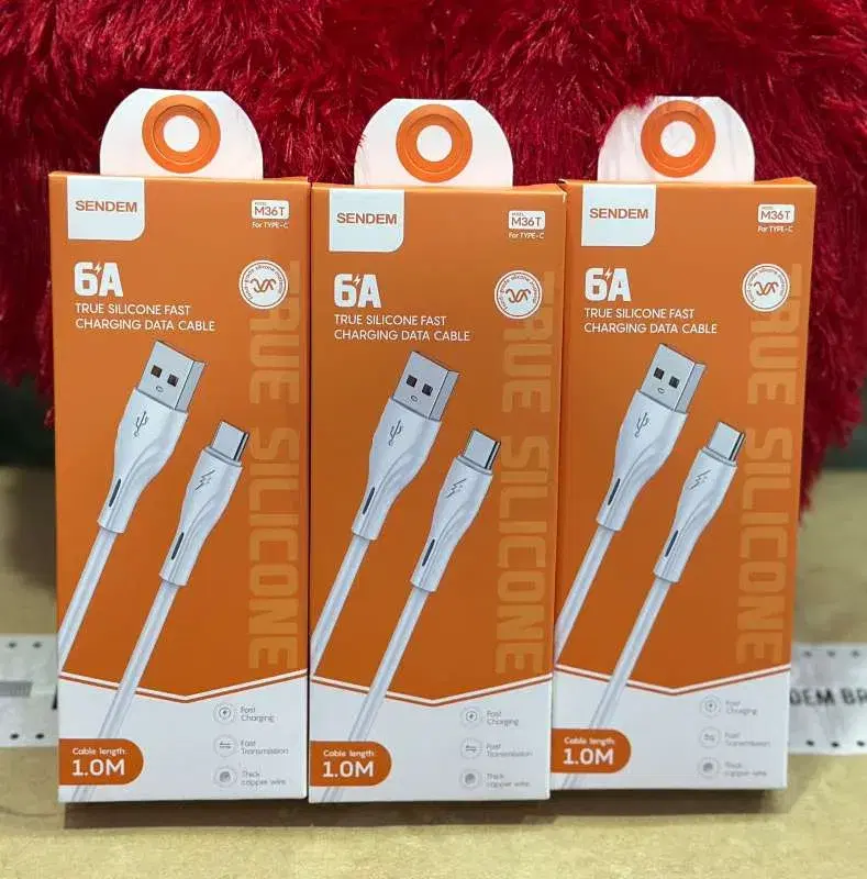 Sendem M36T 6A Fast Charging Data Cable For Type-C-1M.