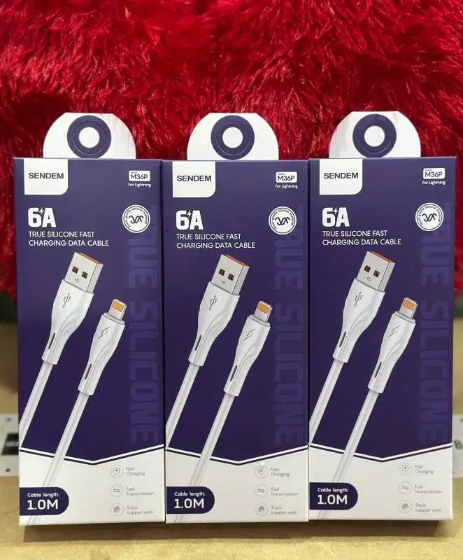 Sendem M36P 6A Fast Charging Data Cable For Lightning-1M.