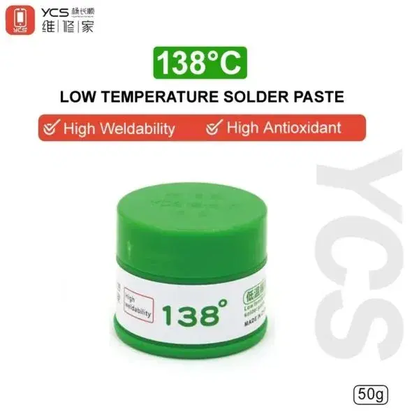 YCS Soldering Paste 138°C Low Temperature Solder Paste.
