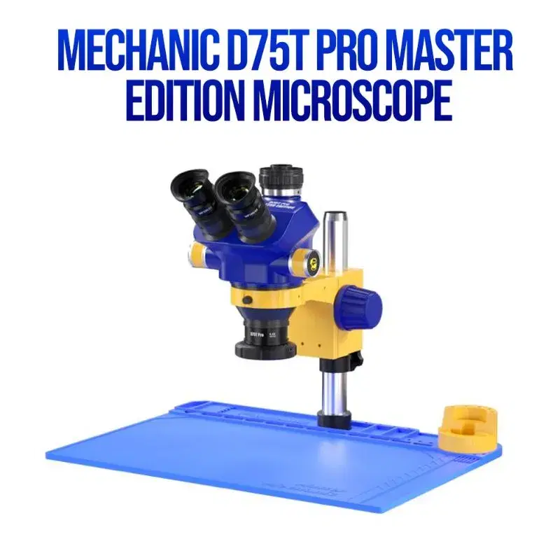 MECHANIC D75T-PRO MAX V56 MASTER EDITION TRINOCULAR STEREO MICROSCOPE WITH HEAVY PILLAR FLAT BASE