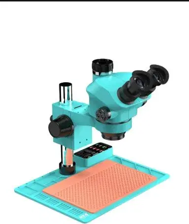RF4 RF-7050TVA9 7X-50X Synchronous Zoom Trinocular Stereo Microscope.