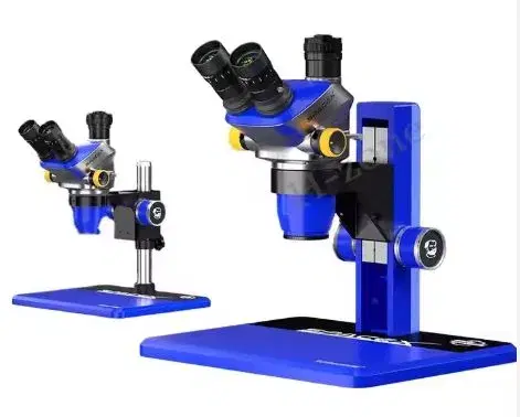 Mechanic Space X Series 6.5X-52X Continuous Zoom Trinocular Stereo Microscope for PCB Welding Repair.
