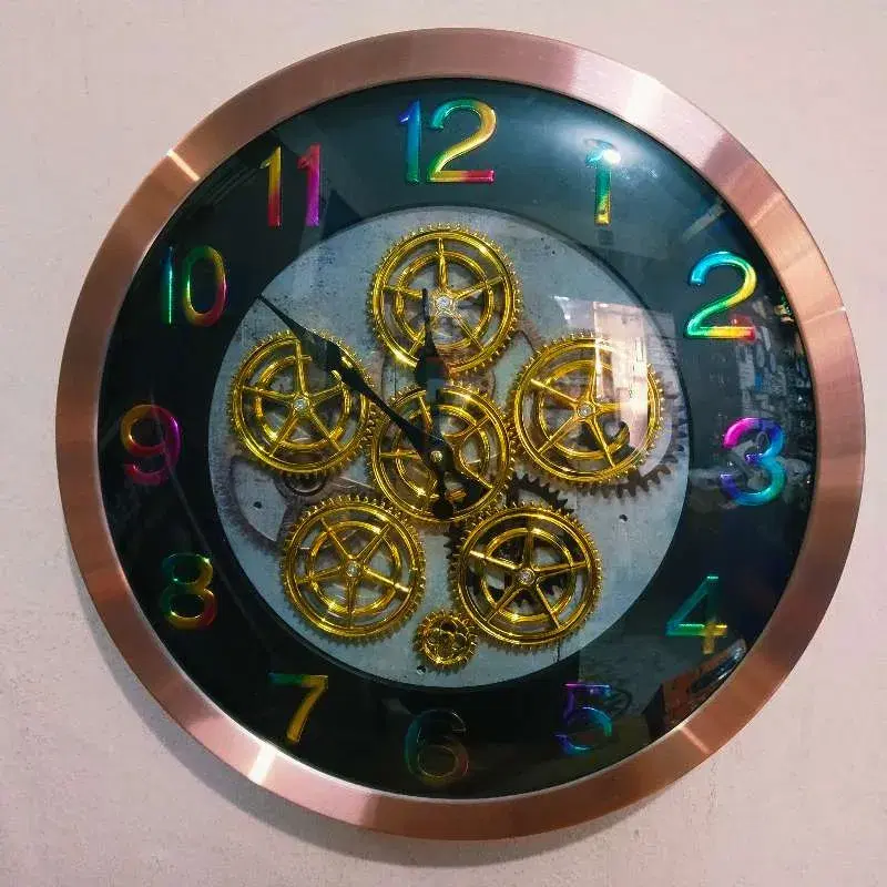 Big Size Premium Quality Seven Wheel Rotate Steel Body Wall Clock