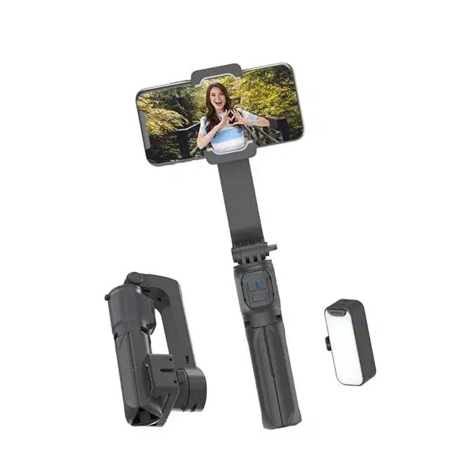 Digitek DSG 003 Single Axis Foldable Smartphone Gimbal with Built in Extendable Telescopic Rod.